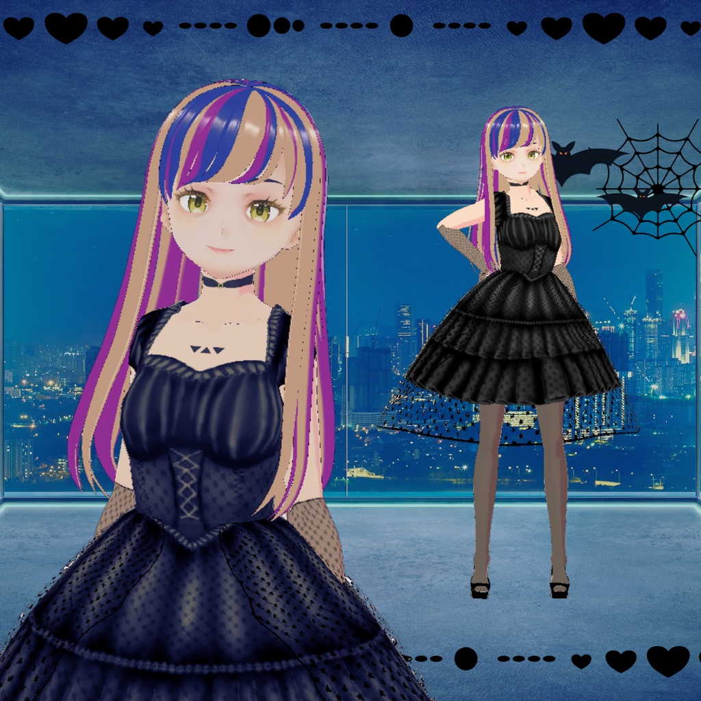 Vroid☆ゴシックロリータワンピース