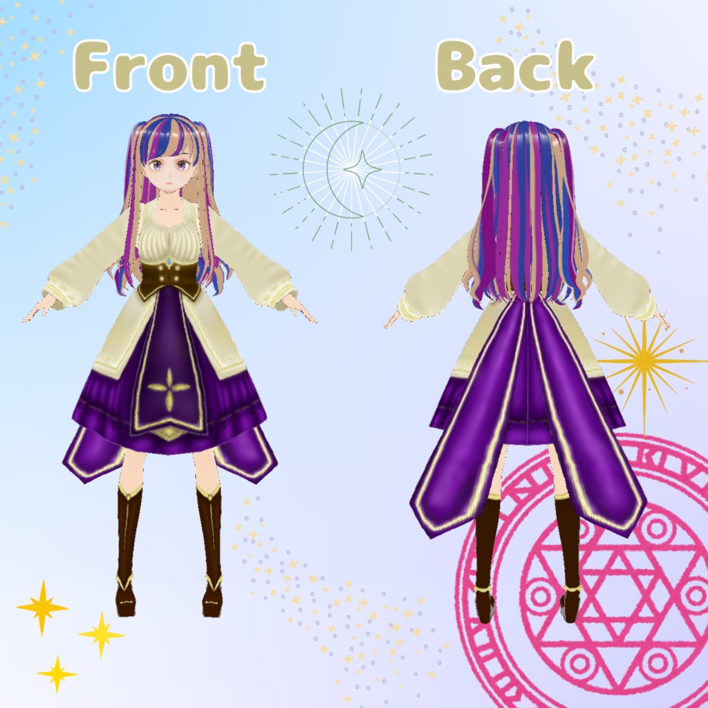 Vroid☆魔法使いドレス