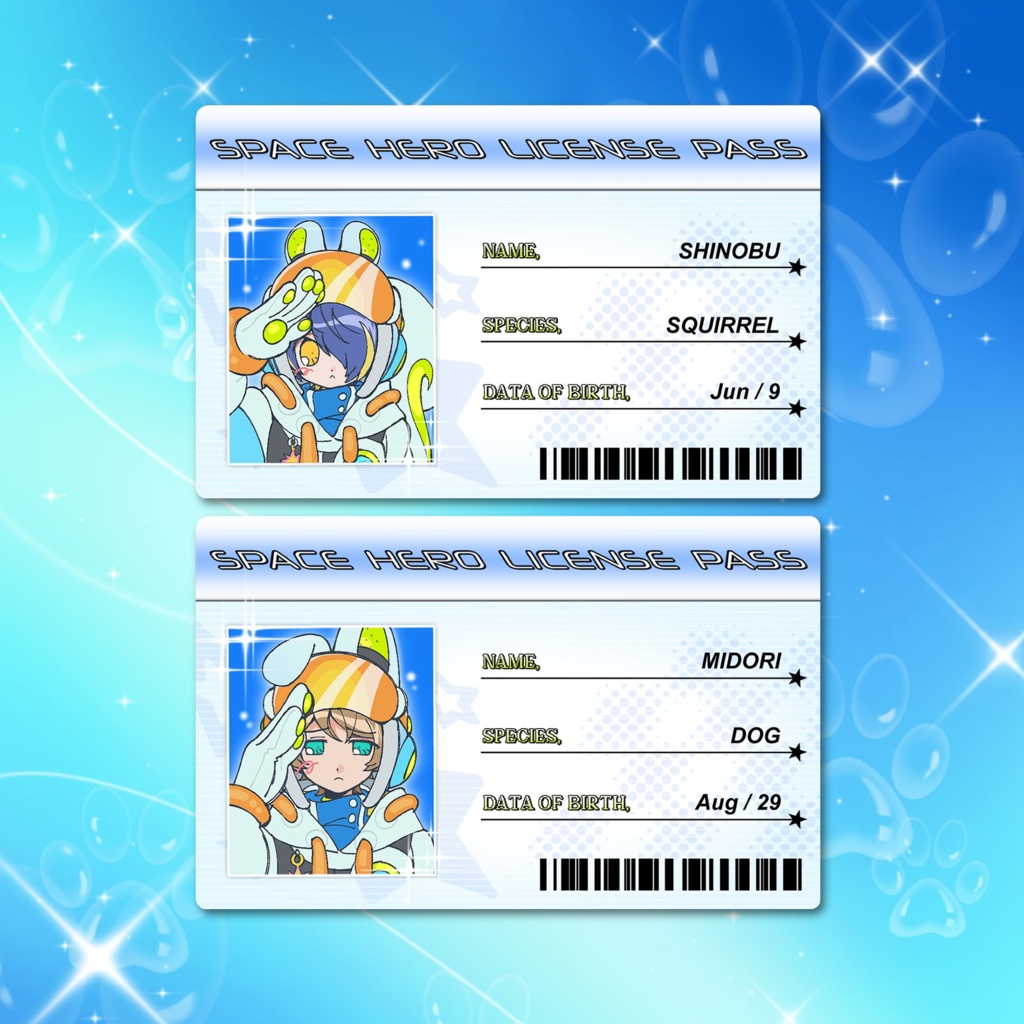 SPACE HERO SEAL&CARD SET