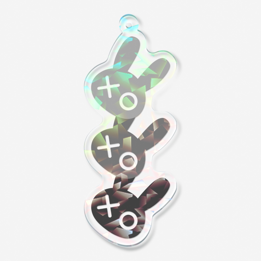 ＸＯウサギキーホルダー_ｷﾗｷﾗ