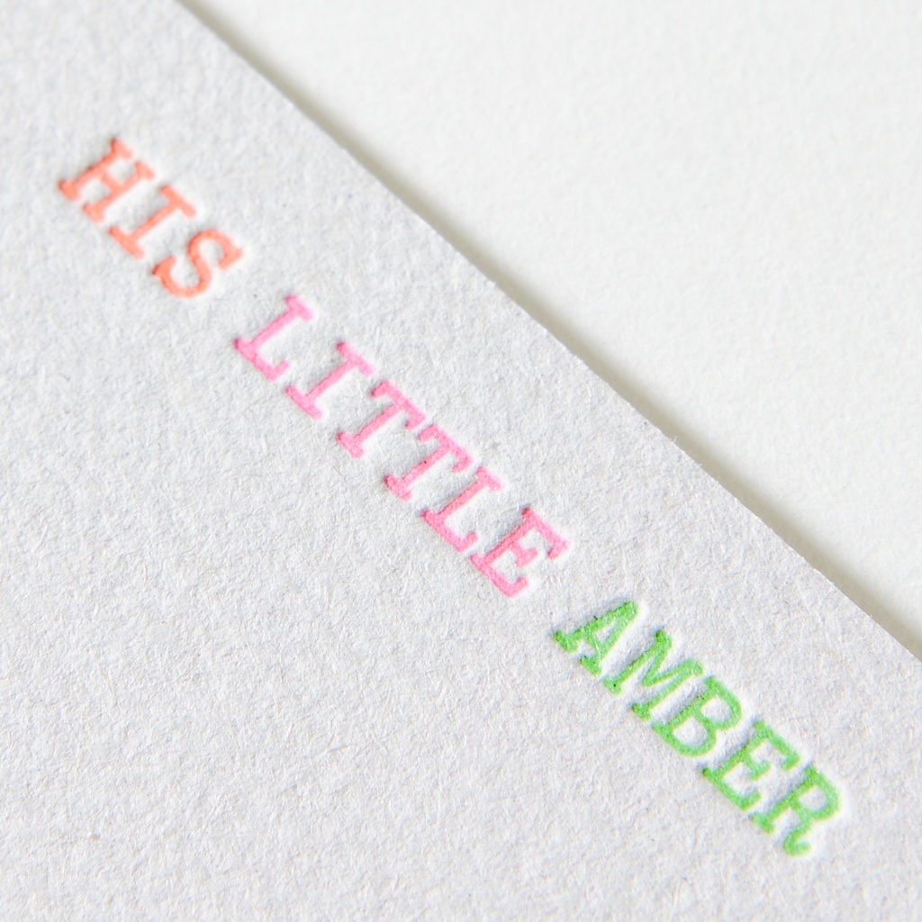 【ヒズ・リトル・アンバー】特製活版ポストカード