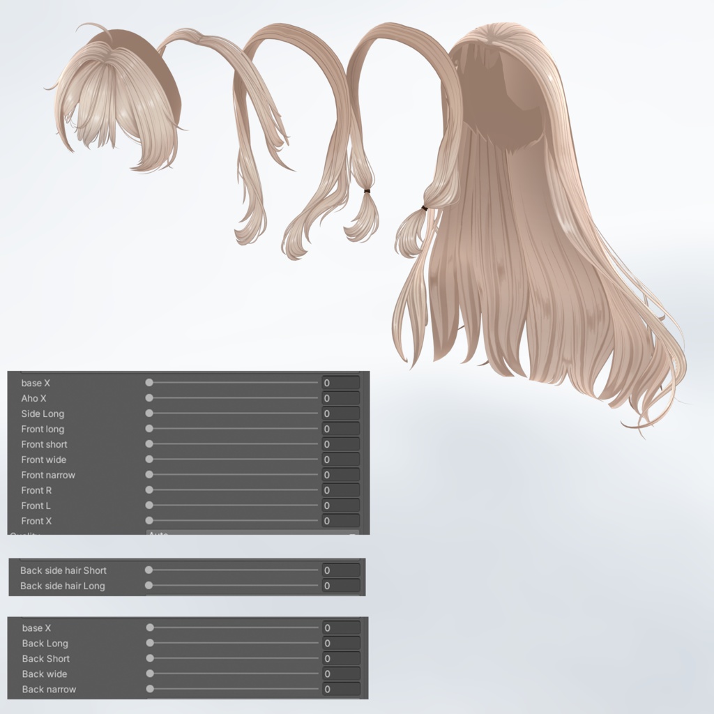 Front Pony wave long hair