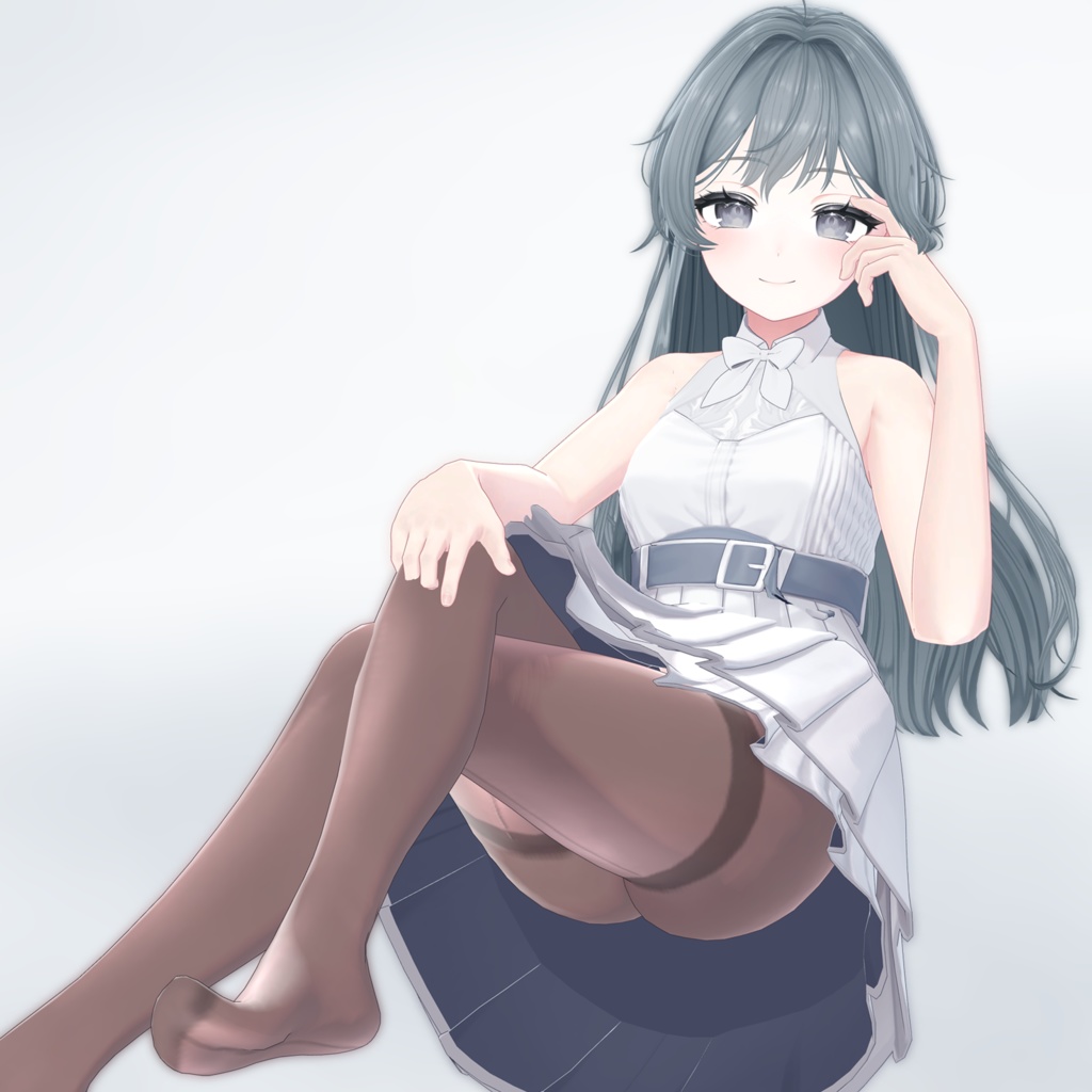 Front Pony wave long hair