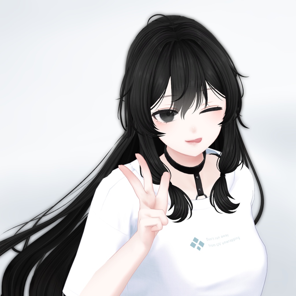 Front Pony wave long hair