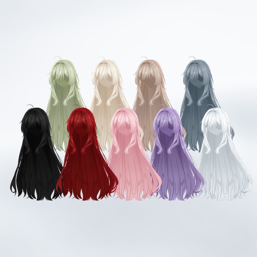 Front Pony wave long hair