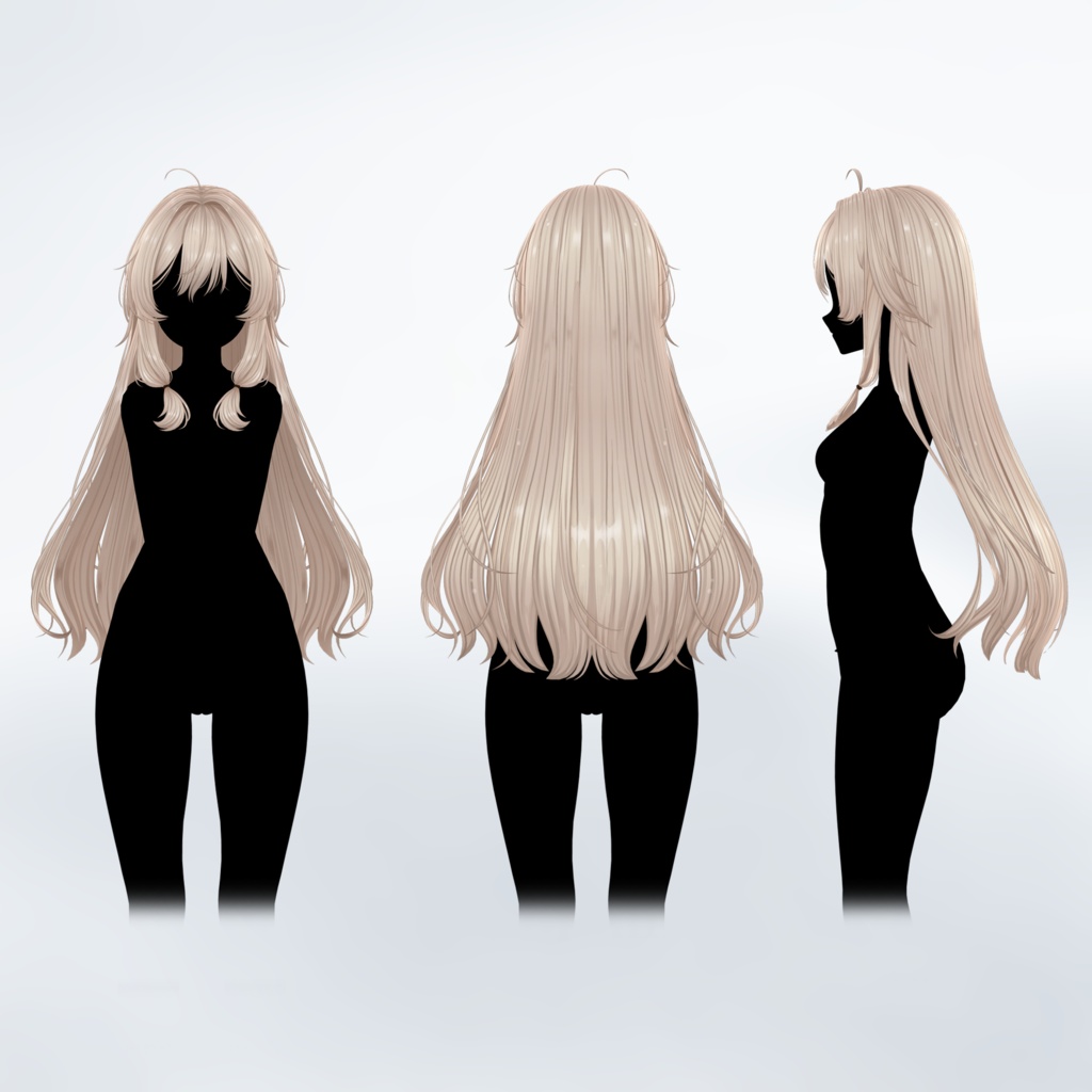 Front Pony wave long hair