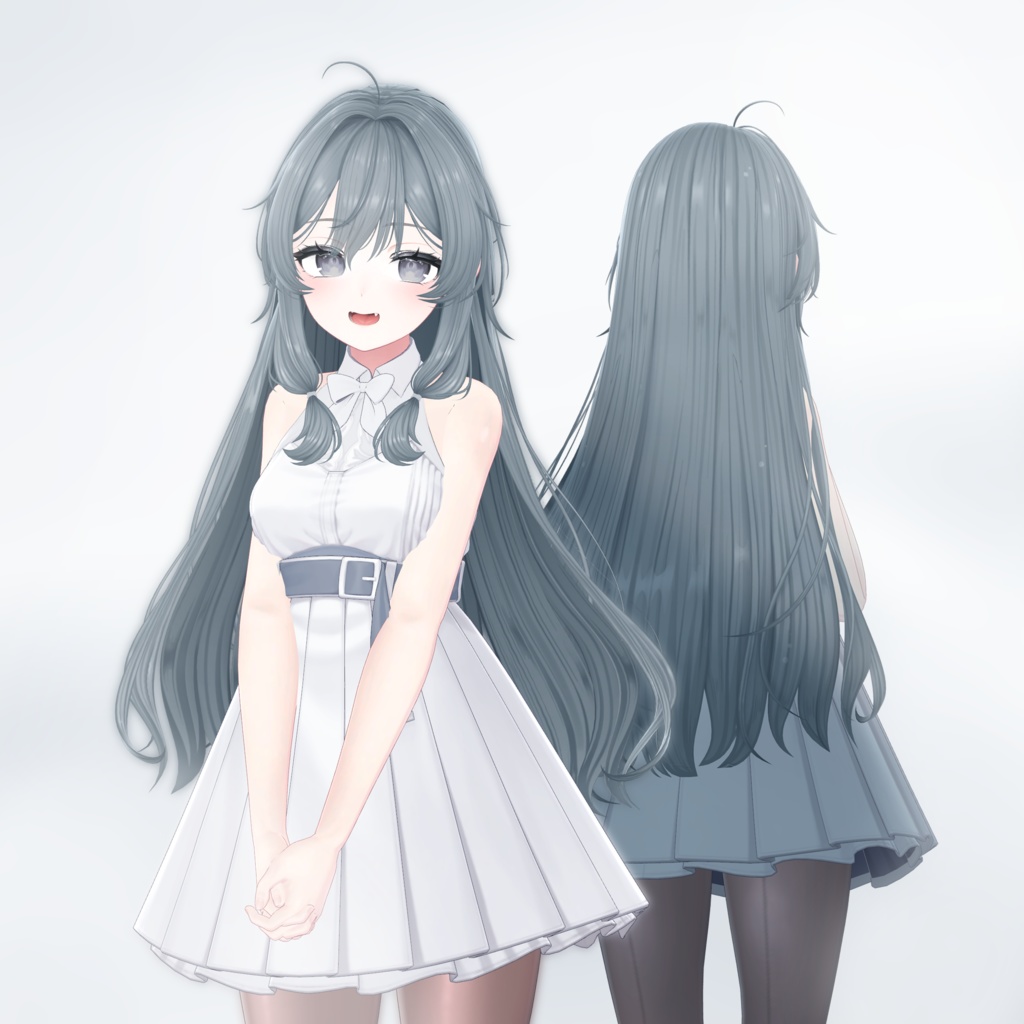 Front Pony wave long hair