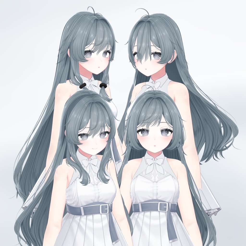 Front Pony wave long hair