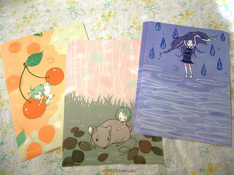 自然と妖精の便箋 【B5 2色刷り 3種類あり】