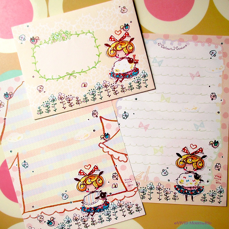 レターセット『メリーさんとメイちゃん』【A5便箋×2柄 封筒】