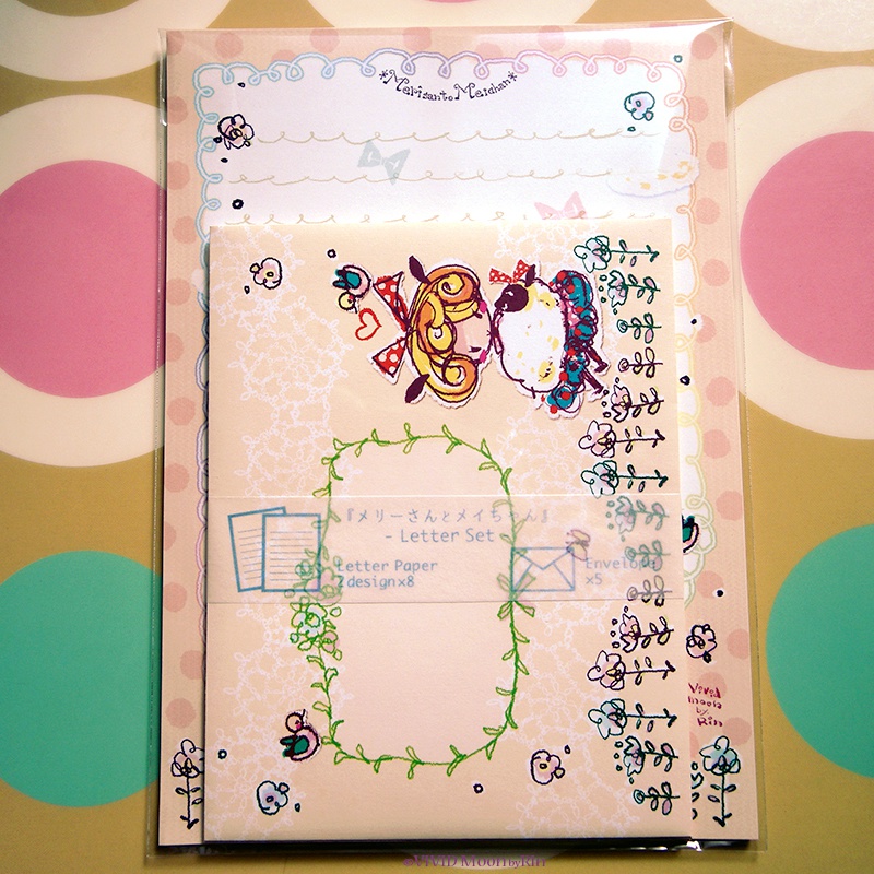 レターセット『メリーさんとメイちゃん』【A5便箋×2柄 封筒】