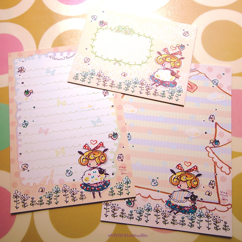 レターセット『メリーさんとメイちゃん』【A5便箋×2柄 封筒】