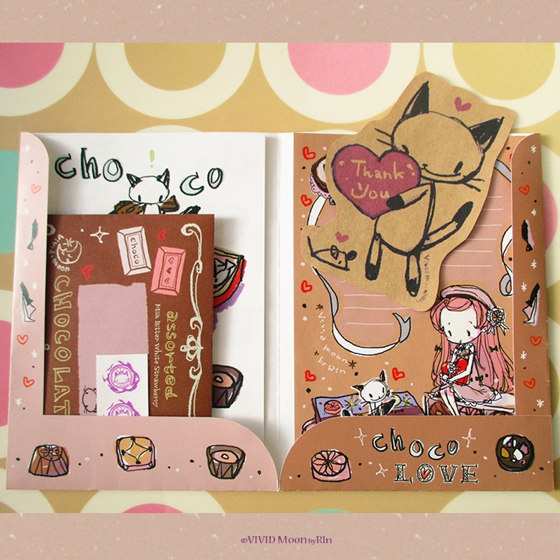 紙製ホルダー『Choco LOVE』【A5 3枚入】 - Sunny&Moon雑貨店 - BOOTH