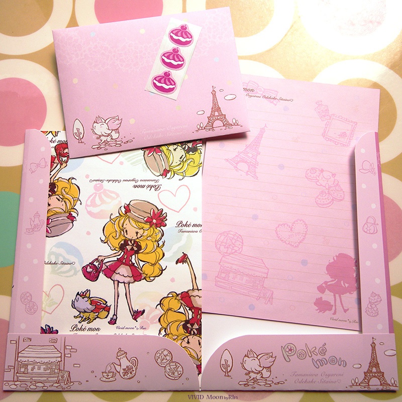レターセット ポケモンXY『たまにはお洒落に♡』【A5便箋×2柄 封筒 ホルダー】