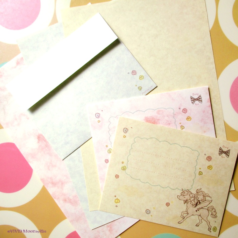 レターセット・便箋単品『夢のまにまに』【B5便箋×2柄 封筒×3色 シール】