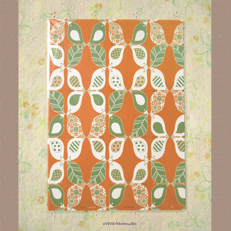 レターセット『irotoridori』【B5便箋 2色刷り ミニカード 封筒】