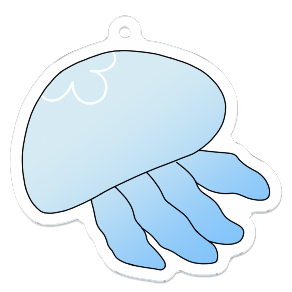やる気のないクラゲのアクリルキーホルダー