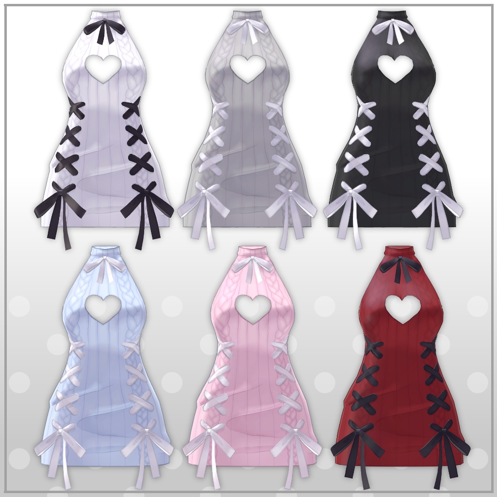 【3アバター対応】あなあき♡ニットワンピ【PB対応】