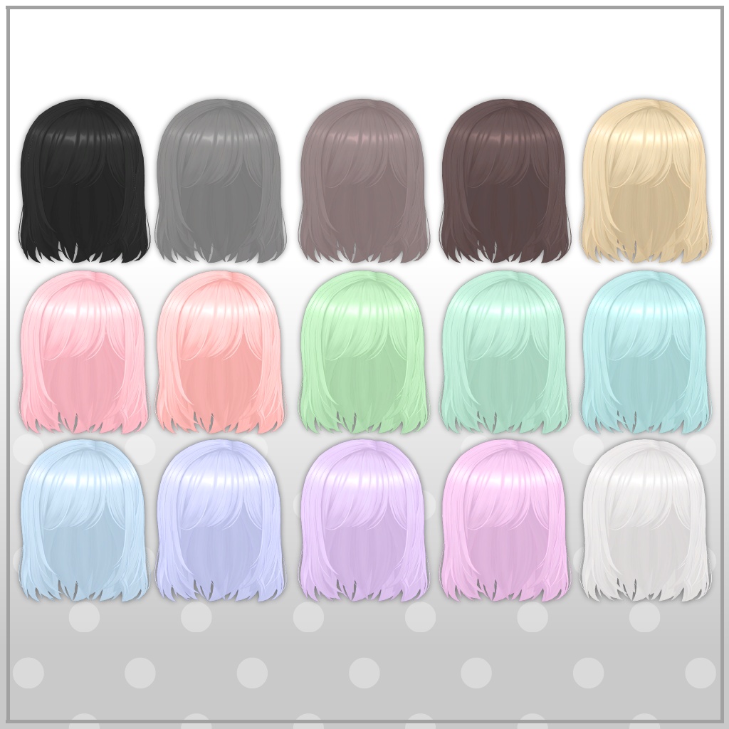 【6アバター対応】ミディアムボブ【PB対応】