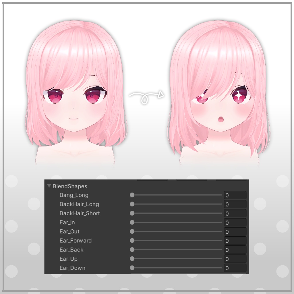 【6アバター対応】ミディアムボブ【PB対応】