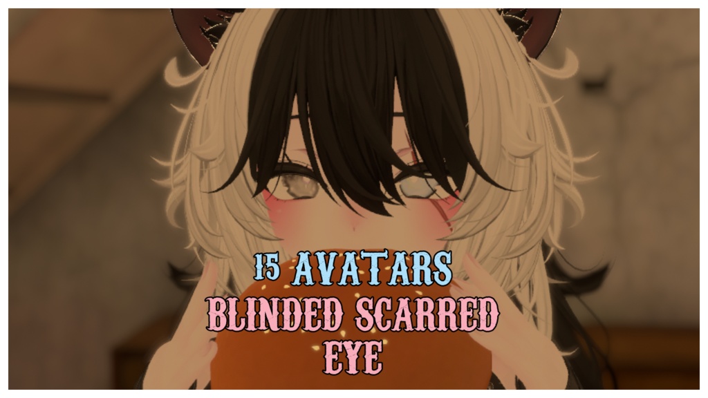 『15アバター対応 | Compatible with 15 avatars』Blinded Scarred Eye Texture アイテクスチャ