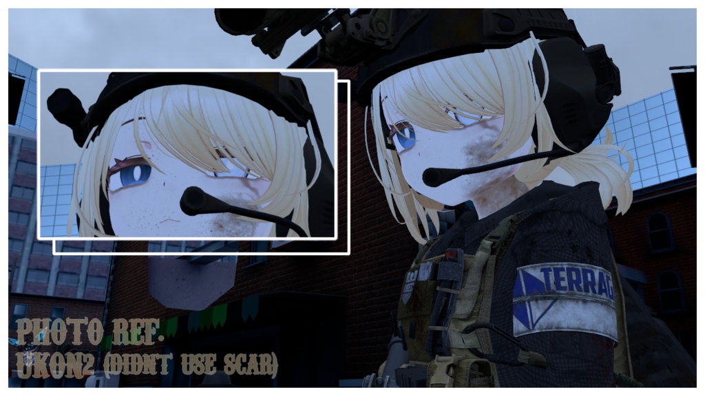 『15アバター対応 | Compatible with 15 avatars』Blinded Scarred Eye Texture アイテクスチャ