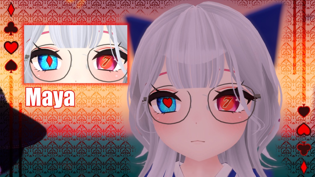 『20アバター対応 | Compatible with 20 avatars』Animated Gambling/Poker Eyes ギャンブル/ポーカー アイテクスチャ (VRChat)