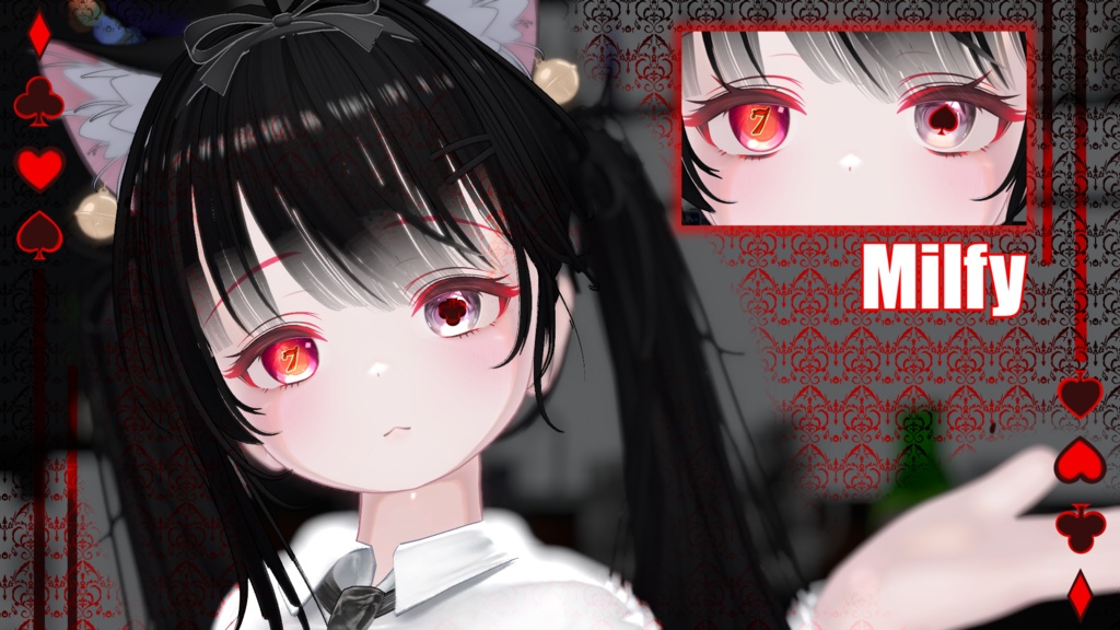 『20アバター対応 | Compatible with 20 avatars』Animated Gambling/Poker Eyes ギャンブル/ポーカー アイテクスチャ (VRChat)