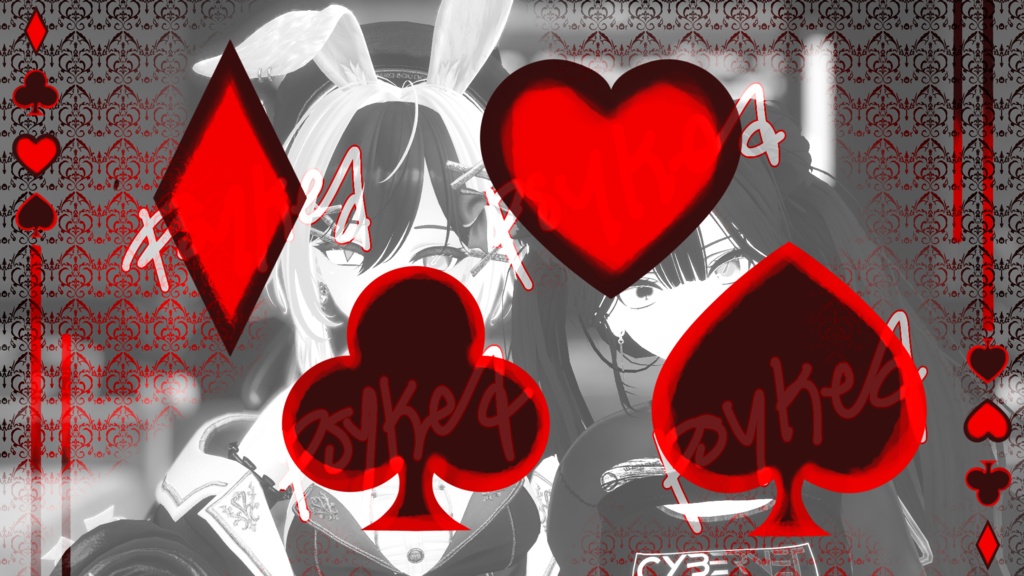 『20アバター対応 | Compatible with 20 avatars』Animated Gambling/Poker Eyes ギャンブル/ポーカー アイテクスチャ (VRChat)