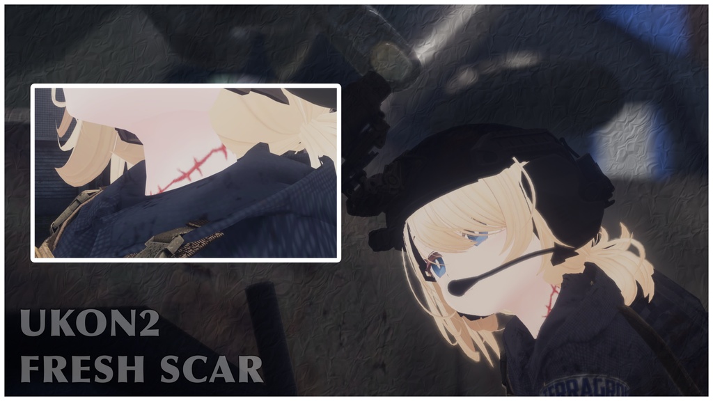 『22+アバター対応 | Compatible with 22+ avatars』Neck Scar Texture 首の傷跡 テクスチャ (VRChat)
