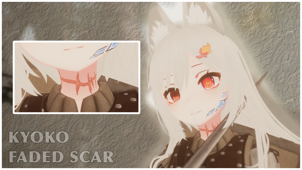 『22+アバター対応 | Compatible with 22+ avatars』Neck Scar Texture 首の傷跡 テクスチャ (VRChat)