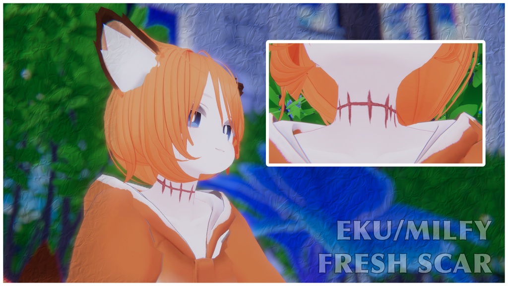 『22+アバター対応 | Compatible with 22+ avatars』Neck Scar Texture 首の傷跡 テクスチャ (VRChat)