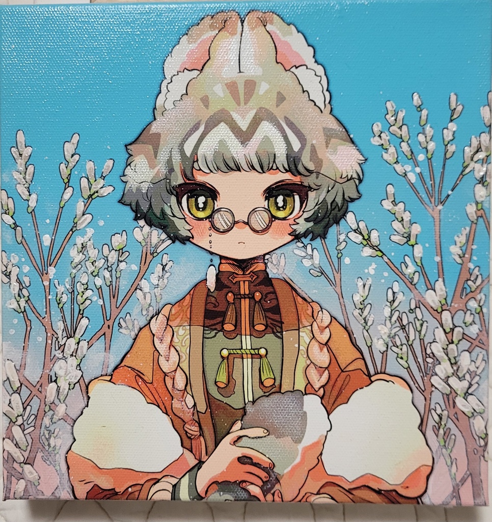 キャンバスプリント6【ネコヤナギ】