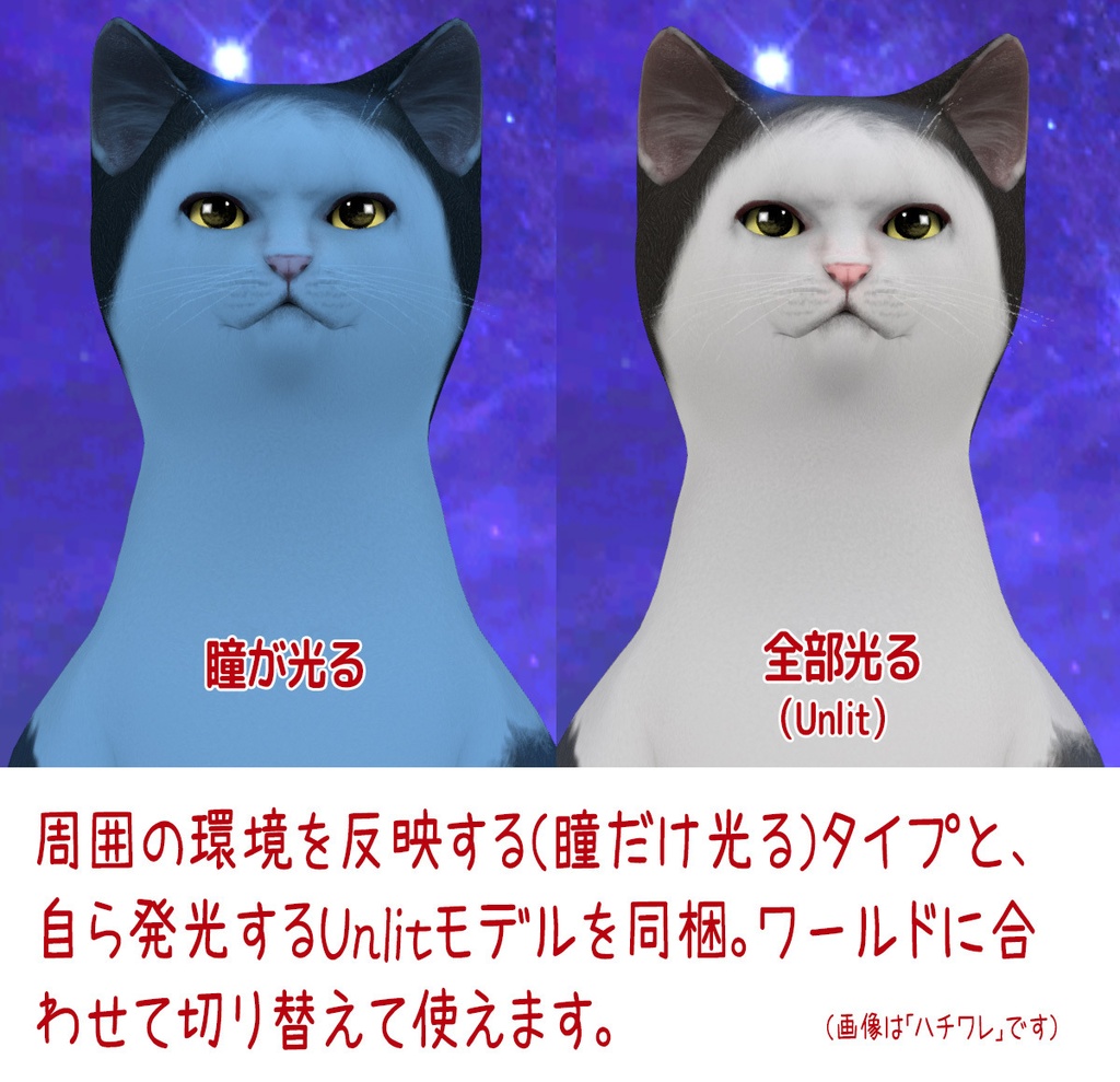 【オリジナル3Dモデル】 うちねこ 「しろ」