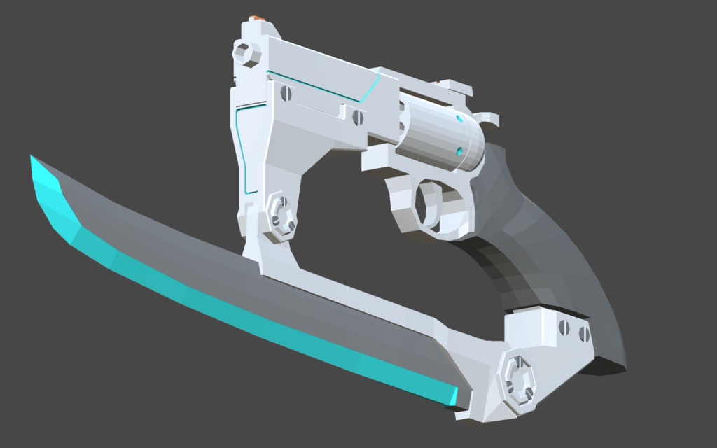 【VRchat向け】武器 リボルバー 銃剣【オリジナル】