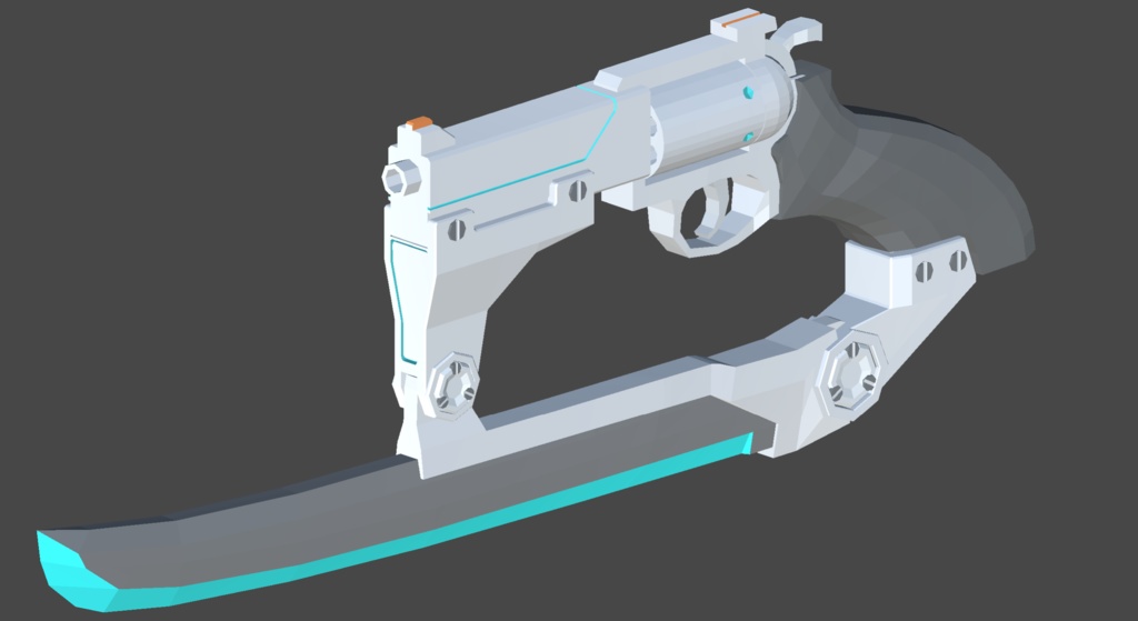 【VRchat向け】武器 リボルバー 銃剣【オリジナル】
