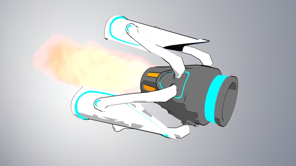 【VRchat向け】ジェット噴射装置 変形あり【オリジナル3Dモデル】
