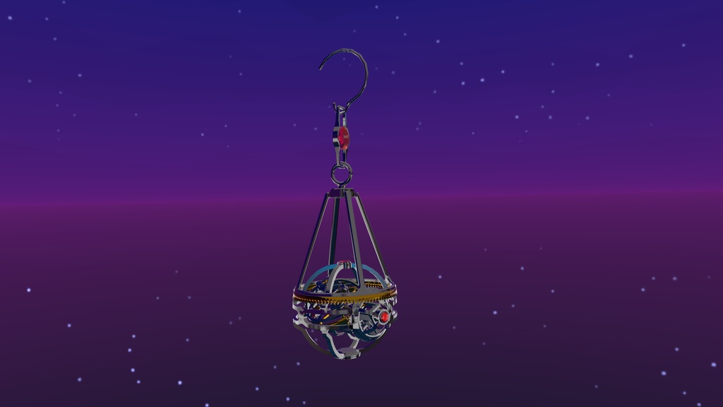 【3Dアクセサリー】時計の機構をモチーフにしたイヤリング【動きます】