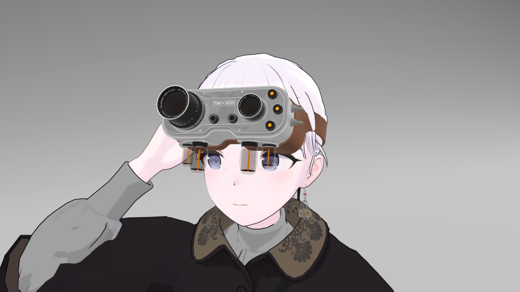 【VRChat想定】ゴーグル型映像電送装置【3Dアクセサリー】