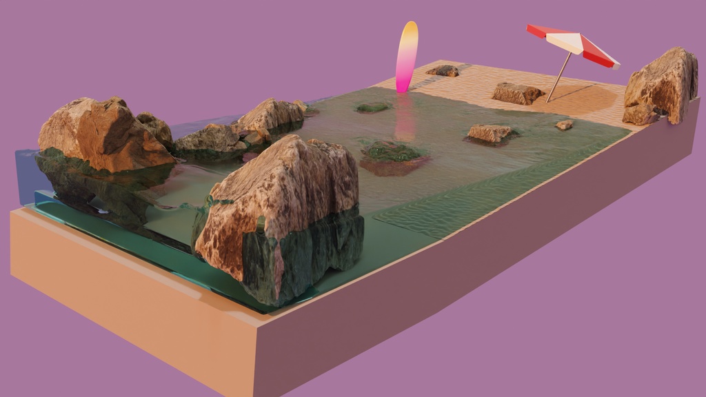 ビーチ・海岸の3Dモデル