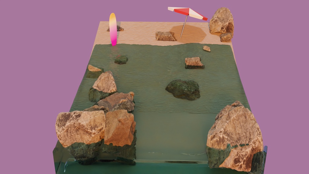 ビーチ・海岸の3Dモデル