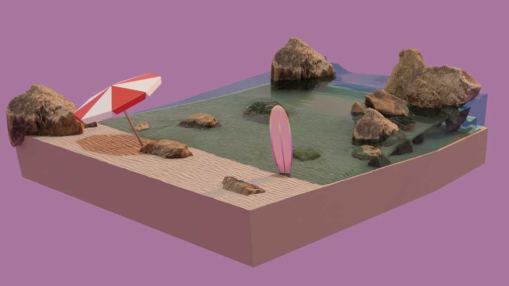 ビーチ・海岸の3Dモデル