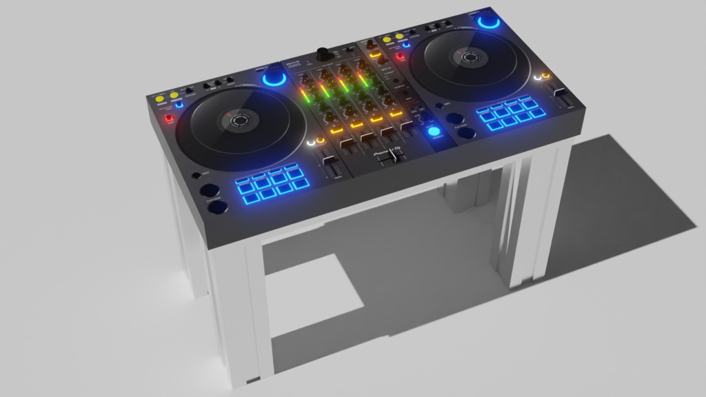 DJミキサーの3Dモデル