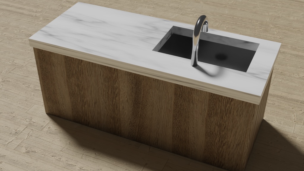 キッチン流し台の3Dモデル - Dot. CG - BOOTH