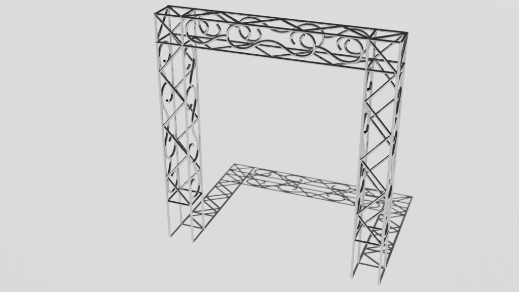 ステージライトの骨組みの3Dモデル