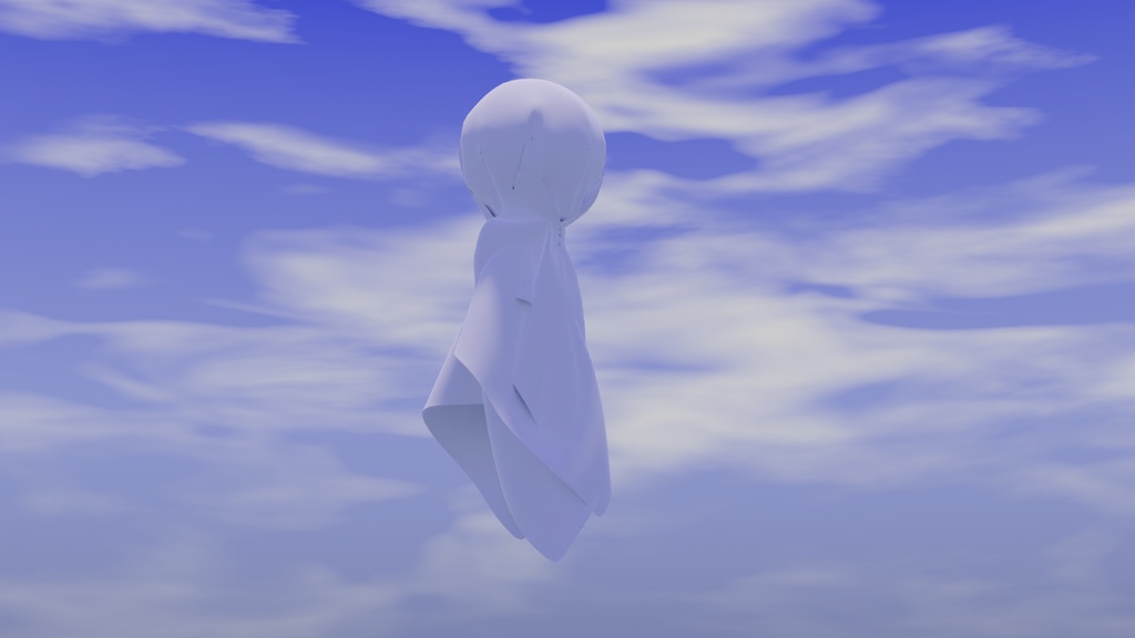 てるてる坊主の3Dモデル