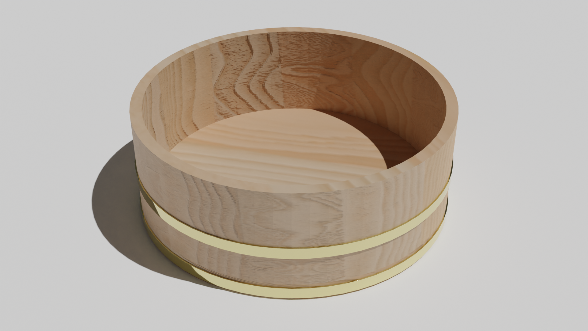 木の桶の3Dモデル