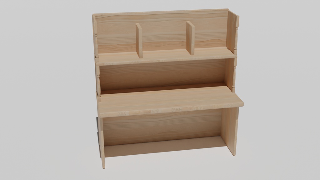 木製机 | 3Dモデル