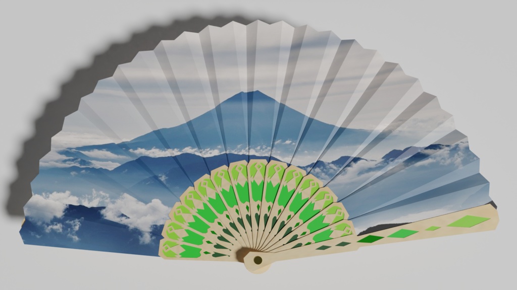 扇子の3Dモデル