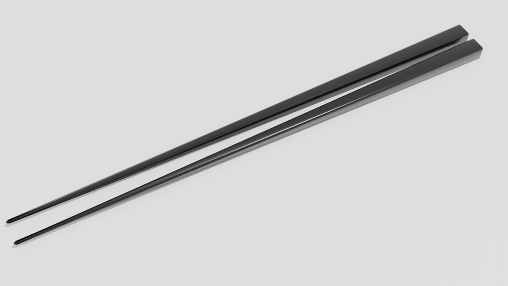 箸の3Dモデル